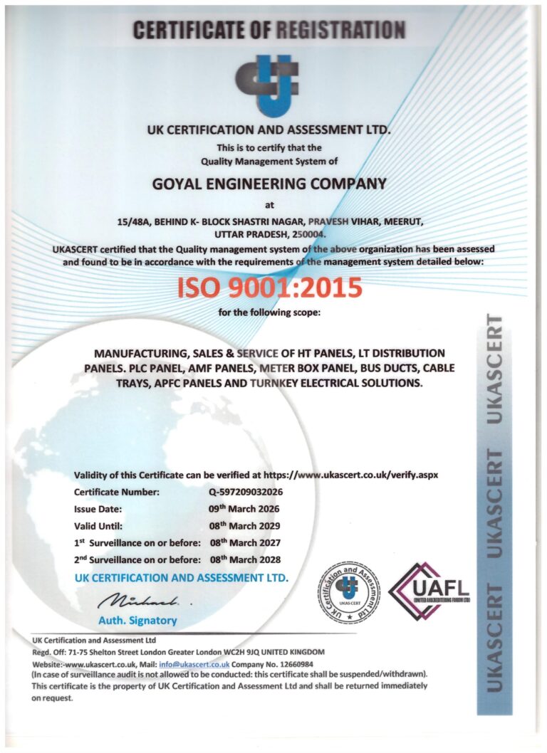 ISO 9001 2015 CERTIFICATE page